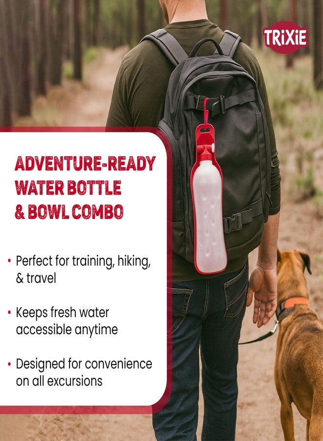 Trixie Portable Water Bottle with Bowl for Pets | 0.7 L Plastic Travel Bottle | Easy to Carry & Use | Keeps Pets Hydrated Outdoors | Suitable for Dogs & Cats - Image 5